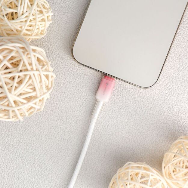 Cable USB C to Lightning Forcell F-Energy PD 3A 27W Gradient 1 m C356 white 1