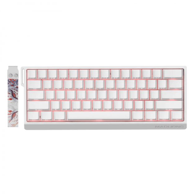 FGG Madlions MAD60 HE RGB - US Layout - Magnetic Amber Pro Switches - Pure White (Balta) Magnetinė Žaidimų Klaviatūra