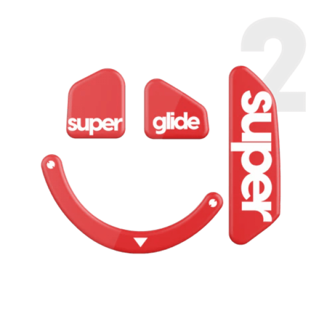 Superglide 2 (Type-C) Glass Skates Razer Basilisk V3 Pro Red (Raudoni) Pakaitiniai Mouse Feet