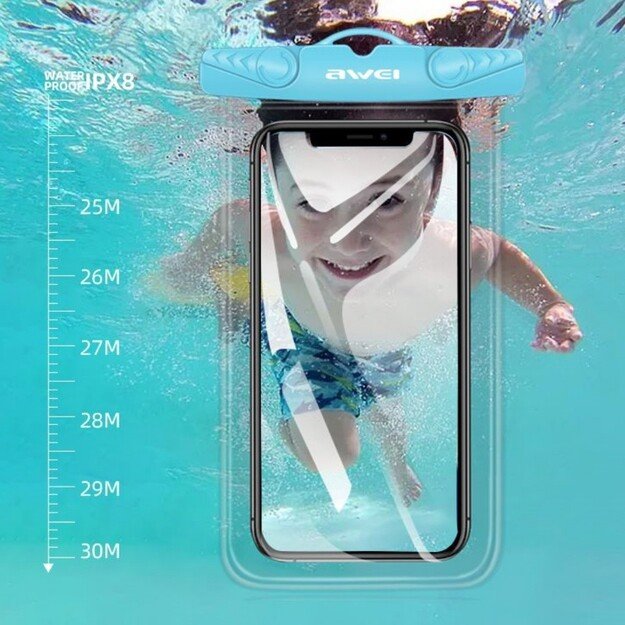 Atsparus vandeniui dėklas Awei X33 juodas 7