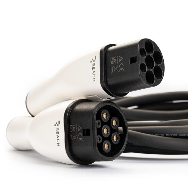 Elektromobilių įkrovimo laidas Reach EVCC1 Type2-Type2 16A 11kW 5.0m 1