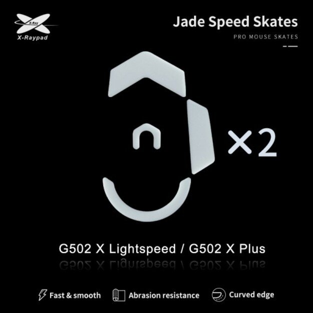 X-Raypad Jade Skates Logitech G502 X Lightspeed & G502 X Plus White 2 vnt. (Balti) Pakaitiniai Mouse Feet
