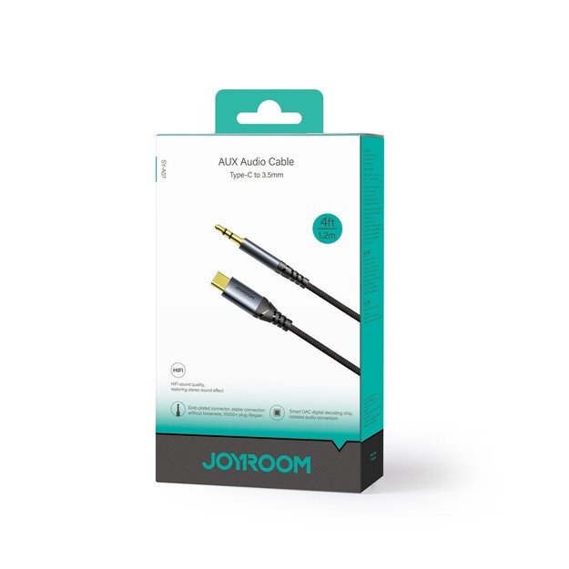 Audio kabelis Joyroom SY-A07 USB-C to 3,5mm 1.2m juodas 5
