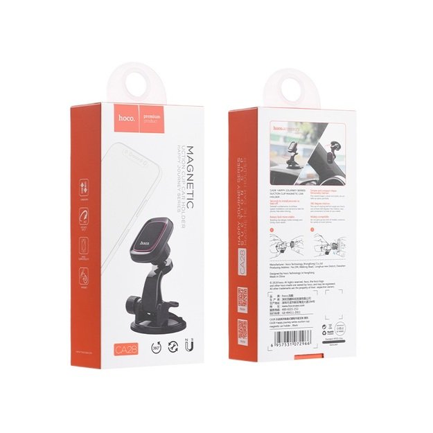 Automobilinis telefono laikiklis Hoco CA28, tvirtinamas ant prietaisų skydelio, magnetinis, juodas 5
