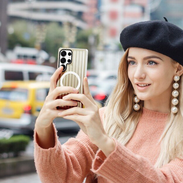 Dėklas Dux Ducis Zest Samsung S938 S25 Ultra Gradient Desert Gold 1