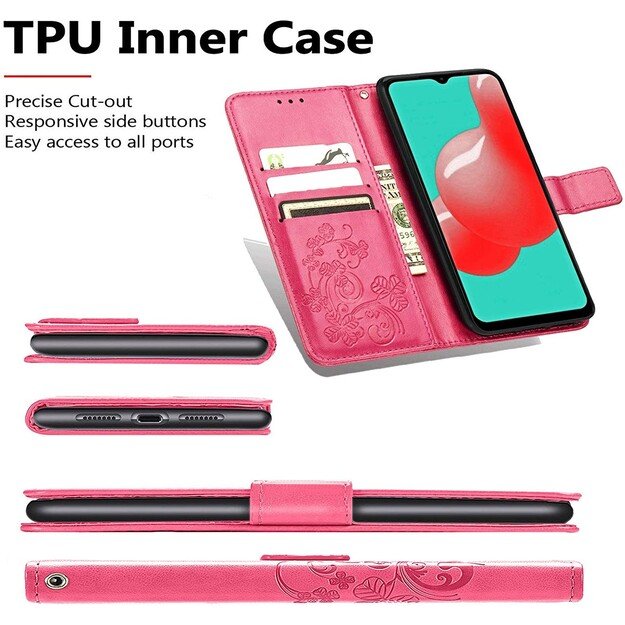 Dėklas Flower Book Samsung A356 A35 5G rožinis-raudonas 1