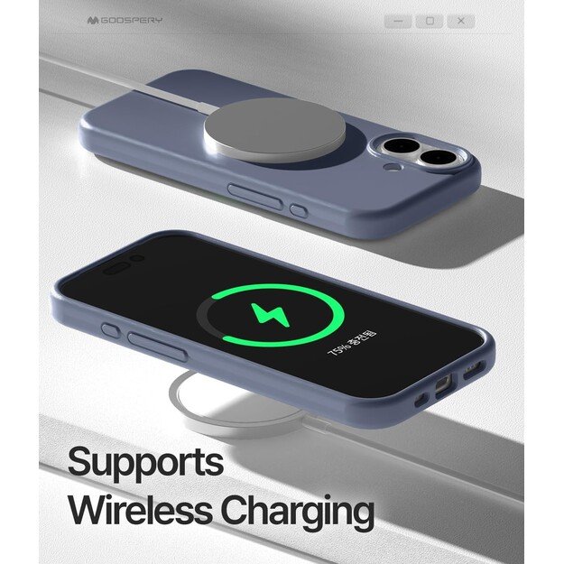 Dėklas Mercury Pure Magsafe Silicon Case Apple iPhone 17 levandos pilka 4