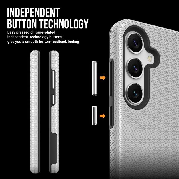 Dėklas Perfectionists Triangle Case Samsung G991 S21 5G sidabrinis 4