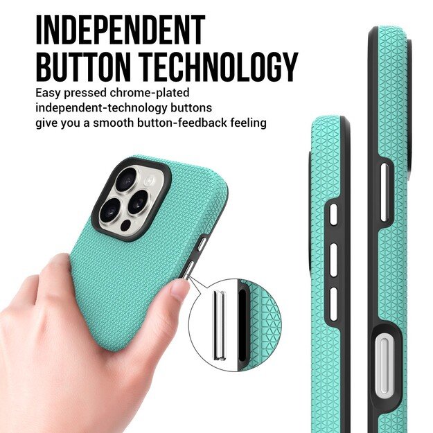 Dėklas Perfectionists Triangle Mag Case Apple iPhone 15 Pro Max žalias 3