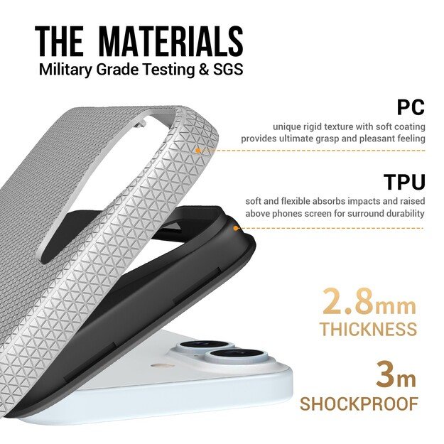 Dėklas Perfectionists Triangle Mag Case Apple iPhone 16 sidabrinis 4