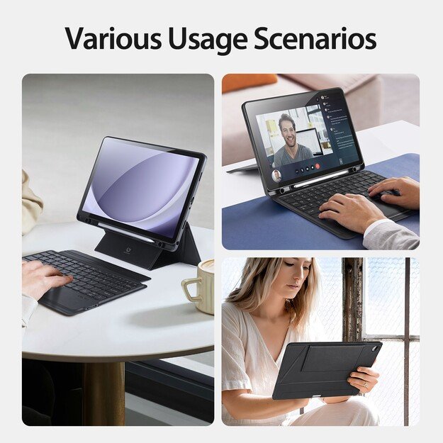 Dėklas su klaviatūra Dux Ducis DK Samsung X210/X215/X216 Tab A9 Plus 11.0 juodas 3