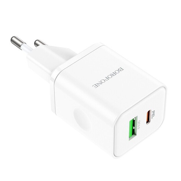 Įkroviklis Borofone BN7 20W USB-C/USB-A baltas 2