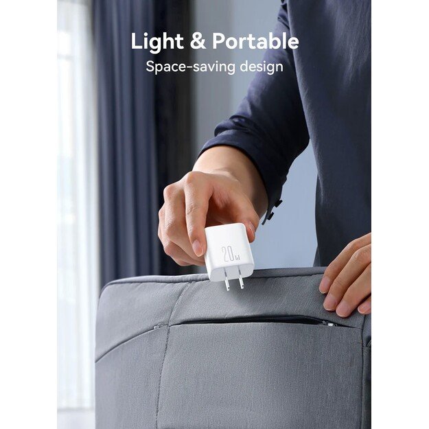 Įkroviklis Joyroom JR-TCF21 20W USB-C/USB-A baltas 3