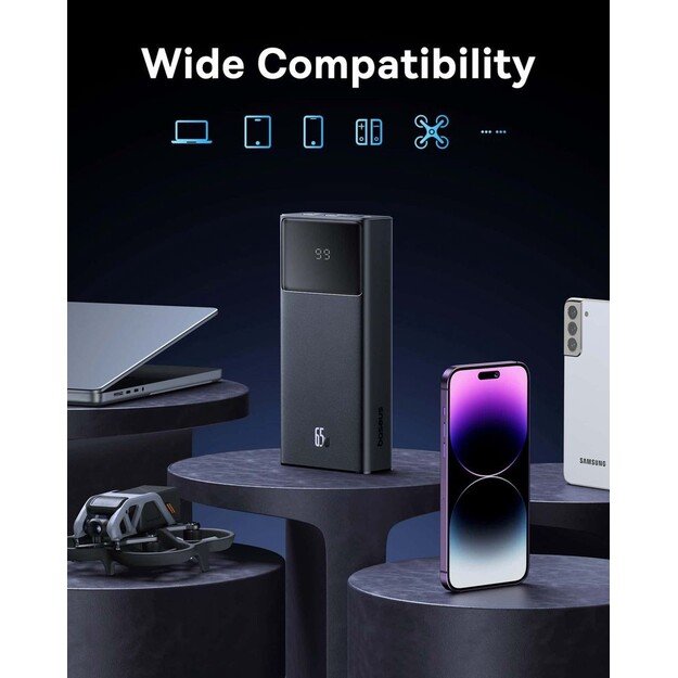 I&scaron;orinė baterija Power Bank Baseus StarLord 65W 20000mAh juoda P10022906113-00 4