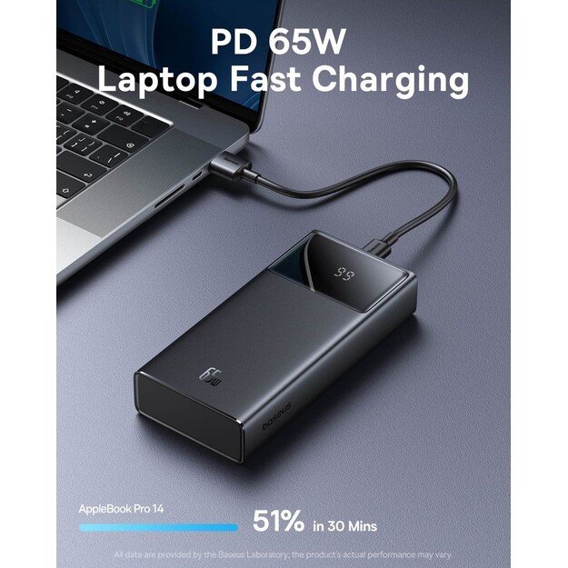 I&scaron;orinė baterija Power Bank Baseus StarLord 65W 20000mAh juoda P10022906113-00 2