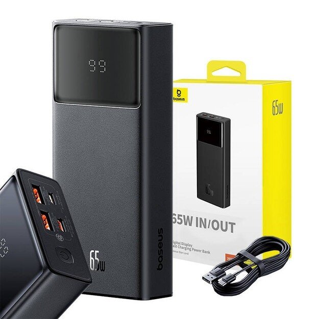 I&scaron;orinė baterija Power Bank Baseus StarLord 65W 20000mAh juoda P10022906113-00 5