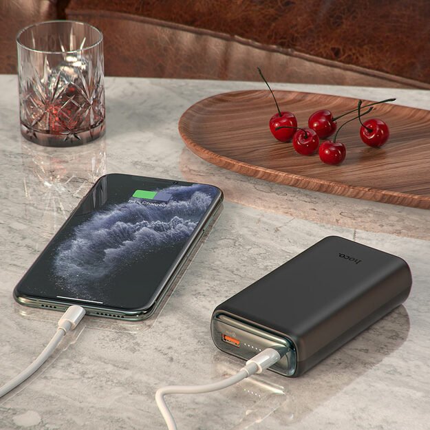 I&scaron;orinė baterija Power Bank Hoco Q1A Type-C PD 20W+Quick Charge 3.0 (3.0A) 20000mAh juodas 2
