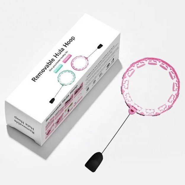 Masažuojantis gimnastikos lankas Smart Hula Hoop HHP008 rožinis 4