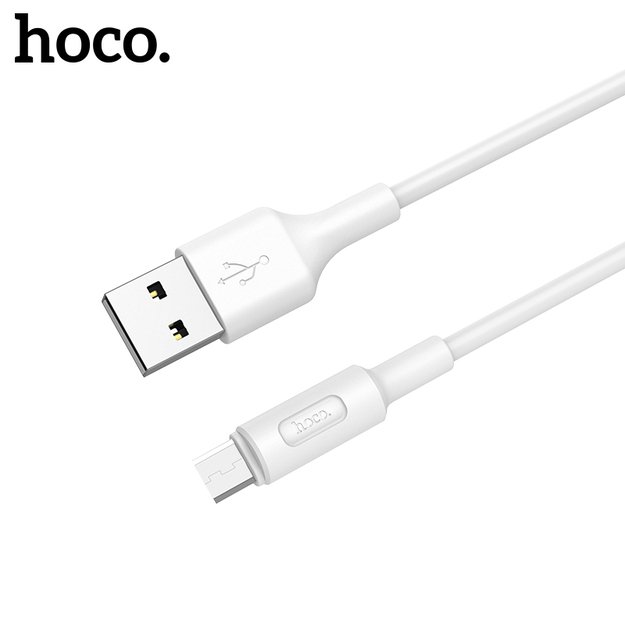 USB kabelis Hoco X25 microUSB 1.0m baltas 1