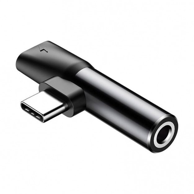 Baseus Audio Adapter USB-C to Mini Jack 3.5mm + USB-C Black 3