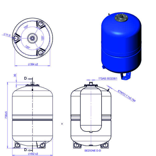 Indas I&scaron;siplėtimo LC 100L vandentiekiui maxivarem 1