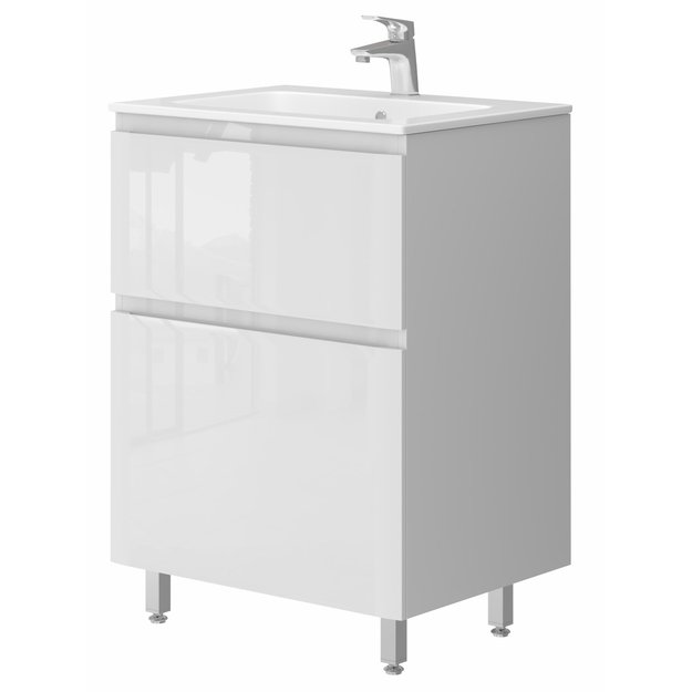 Vonios kambario spintelė su praustuvu Ester ES-60 balta