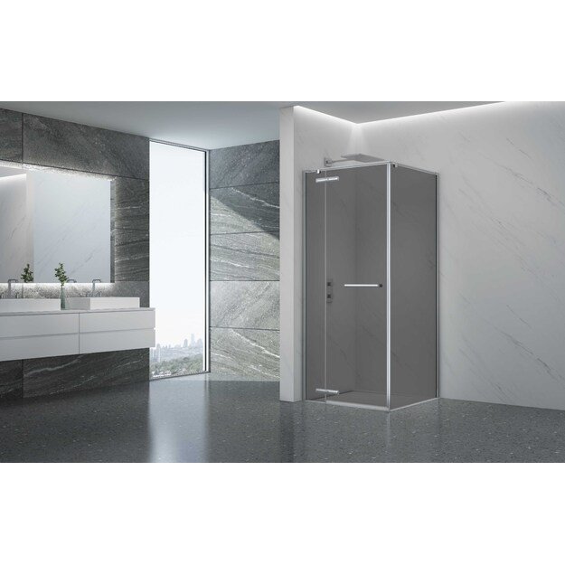 Du&scaron;o kabina PRESTIGE 100x100 chrom/pilka be pado 1