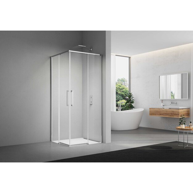 Du&scaron;o kabina ELEGANCE 100x100 chrom/skaidri be pado 1