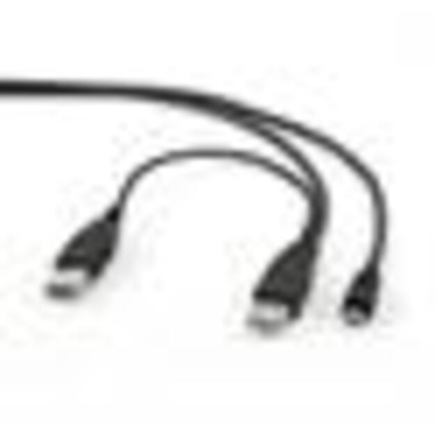 CABLE USB2 DUAL AM-MINI 0.9M/BLACK CCP-USB22-AM5P-3 GEMBIRD 1