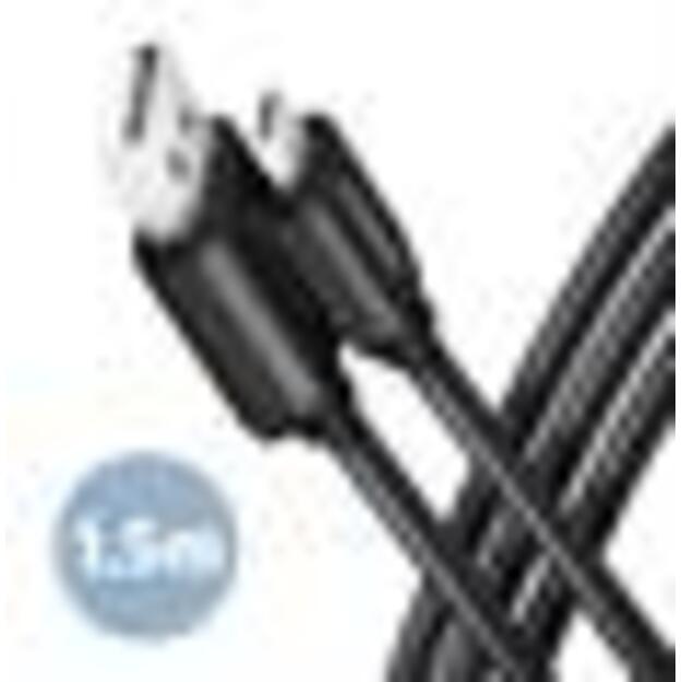 CABLE USB2.0 TO MICRO-USB 1.5M/HQ BLK BUMM-AM15AB AXAGON 1