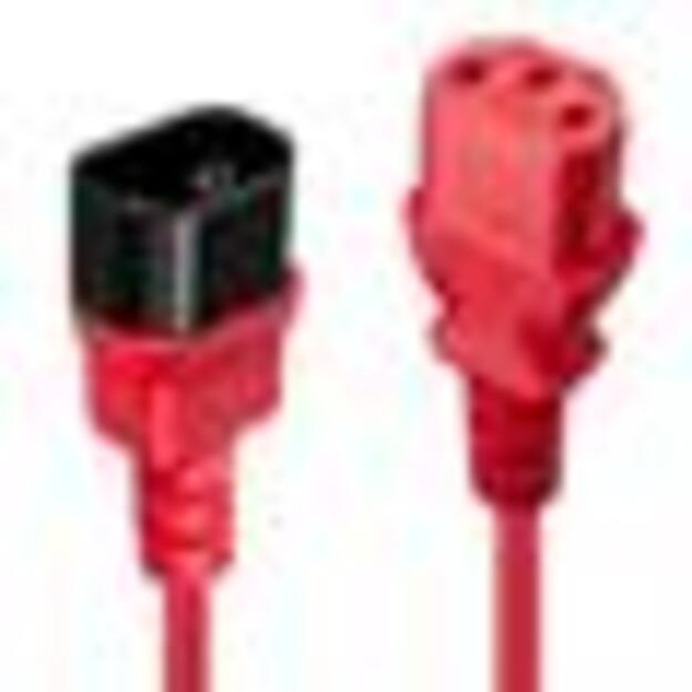 CABLE POWER IEC EXTENSION 2M/RED 30478 LINDY 1