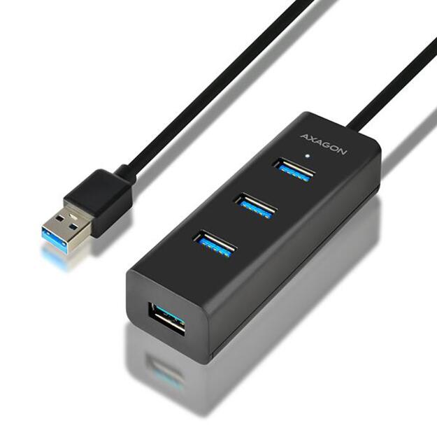 I/O HUB USB3.0 4PORT CHARGING/1.2M HUE-S2BL AXAGON