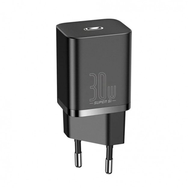 Baseus Super Si 1C fast wall charger USB Type C 30W Power Delivery Quick Charge Black 2