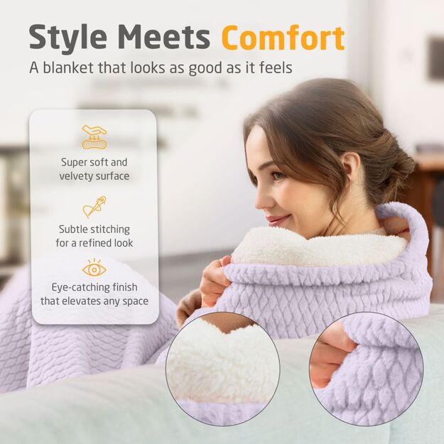 Medisana HB 418 Heated blanket light purple 1