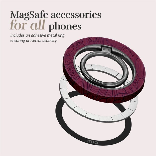 MIO Berry Blooms Magsafe Case Compatible Ring Holder 3