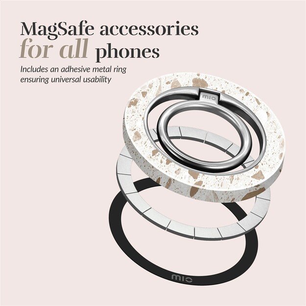MIO Soft Terrazzo Magsafe Case Compatible Ring Holder