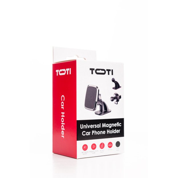 SEEK TOTI Magnetic Square Shape Car Holder with 3M Glue Mount, Black 4