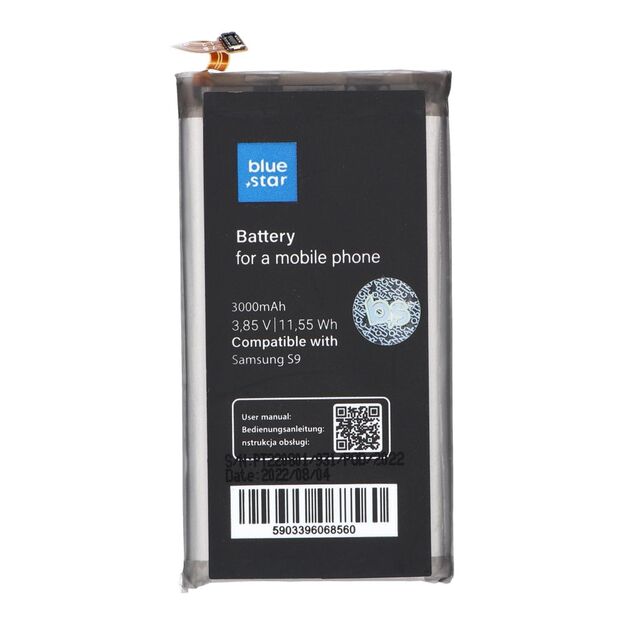 Battery for Samsung S9 3000 mAh Blue Star Premium