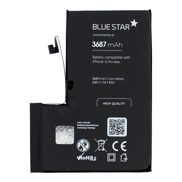 Battery for iPhone 12 PRO MAX 3687 mAh Blue Star HQ