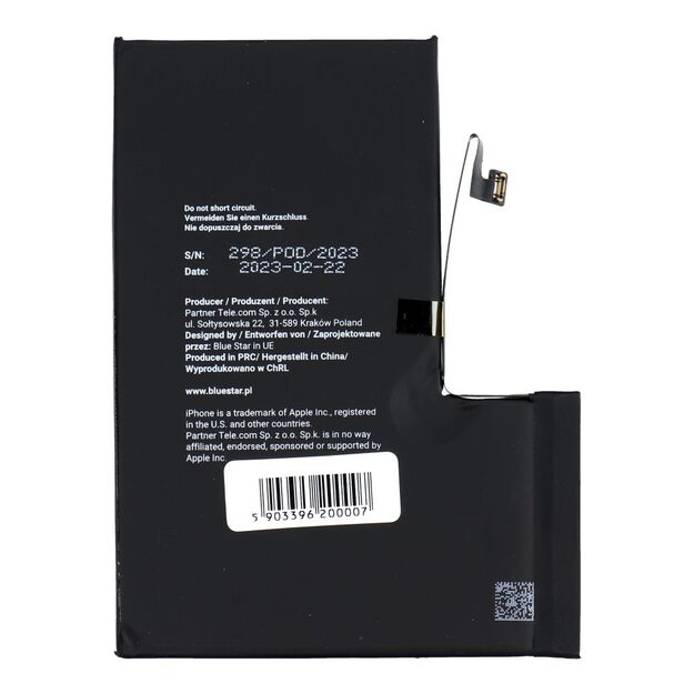 Battery for iPhone 12 PRO MAX 3687 mAh Blue Star HQ 5