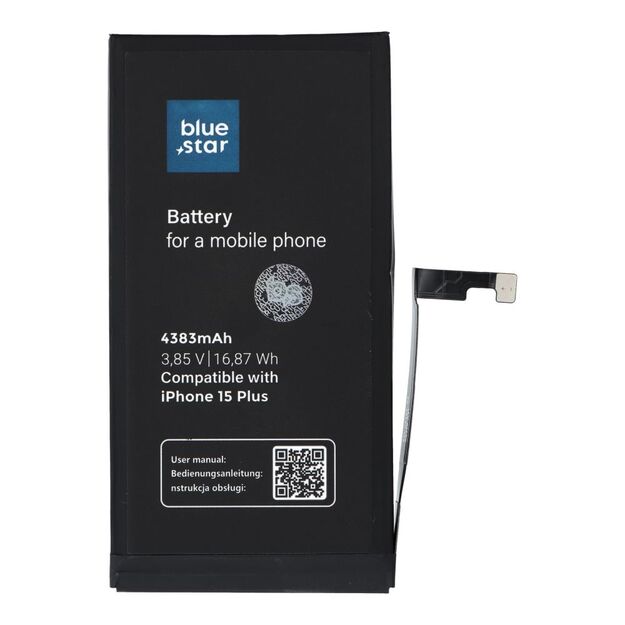 Battery for iPhone 15 PLUS 4383 mAh Blue Star HQ