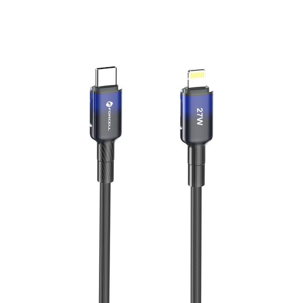 Cable USB C to Lightning Forcell F-Energy PD 3A 27W Gradient 1 m C356 black 8