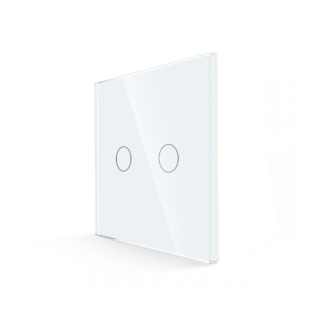 Dvipolis sensorinis jungiklio dangtelis Feelspot, baltas, 86x86mm 1