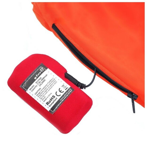 &Scaron;ildančios kelnės Glovii GP1R su baterija, raudonos 3