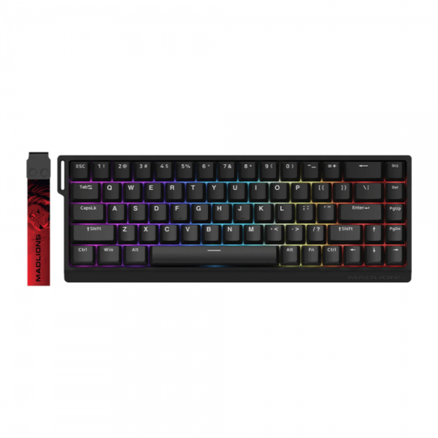 FGG Madlions MAD68 HE RGB - US Layout - Magnetic Amber Pro Switches - Black (Juoda) Magnetinė Žaidimų Klaviatūra