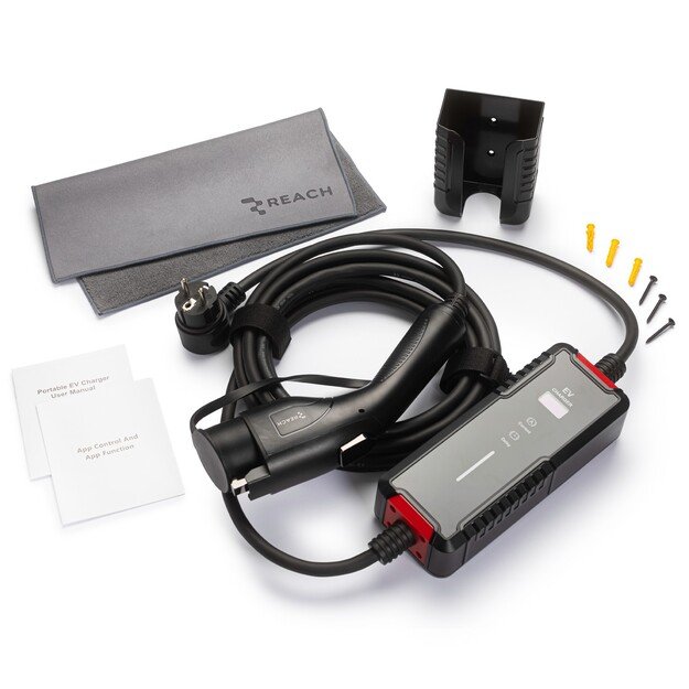 Elektromobilių įkroviklis Reach PEVC1 220V Type1 16A 3.5kW 5.0m 3