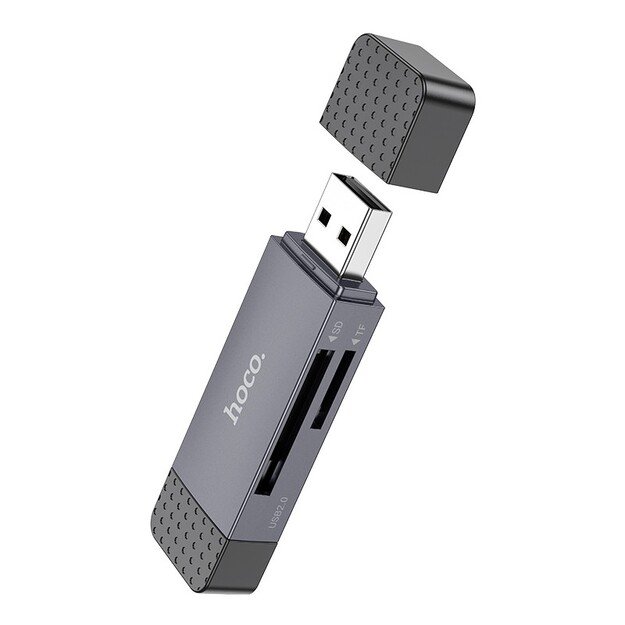 Atminties kortelių skaitytuvas Hoco HB45 USB-C/USB-A 2-in-1 USB3.0 pilkas 2