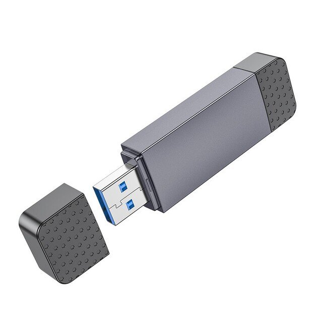 Atminties kortelių skaitytuvas Hoco HB45 USB-C/USB-A 2-in-1 USB3.0 pilkas 6