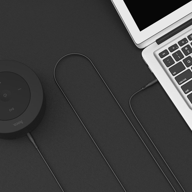 Audio adapteris 3,5mm į 3,5mm Borofone BL1 juodas 1