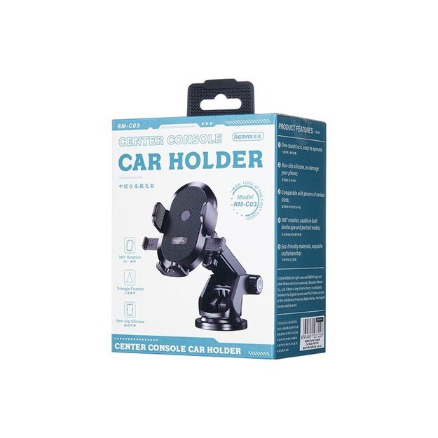 Automobilinis telefono laikiklis Remax RM-C03 (dashboard) juodas 2